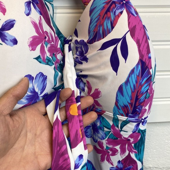 Plus Size Womens One Piece floral swimdress tankini for All size 26 - Picture 4 of 10